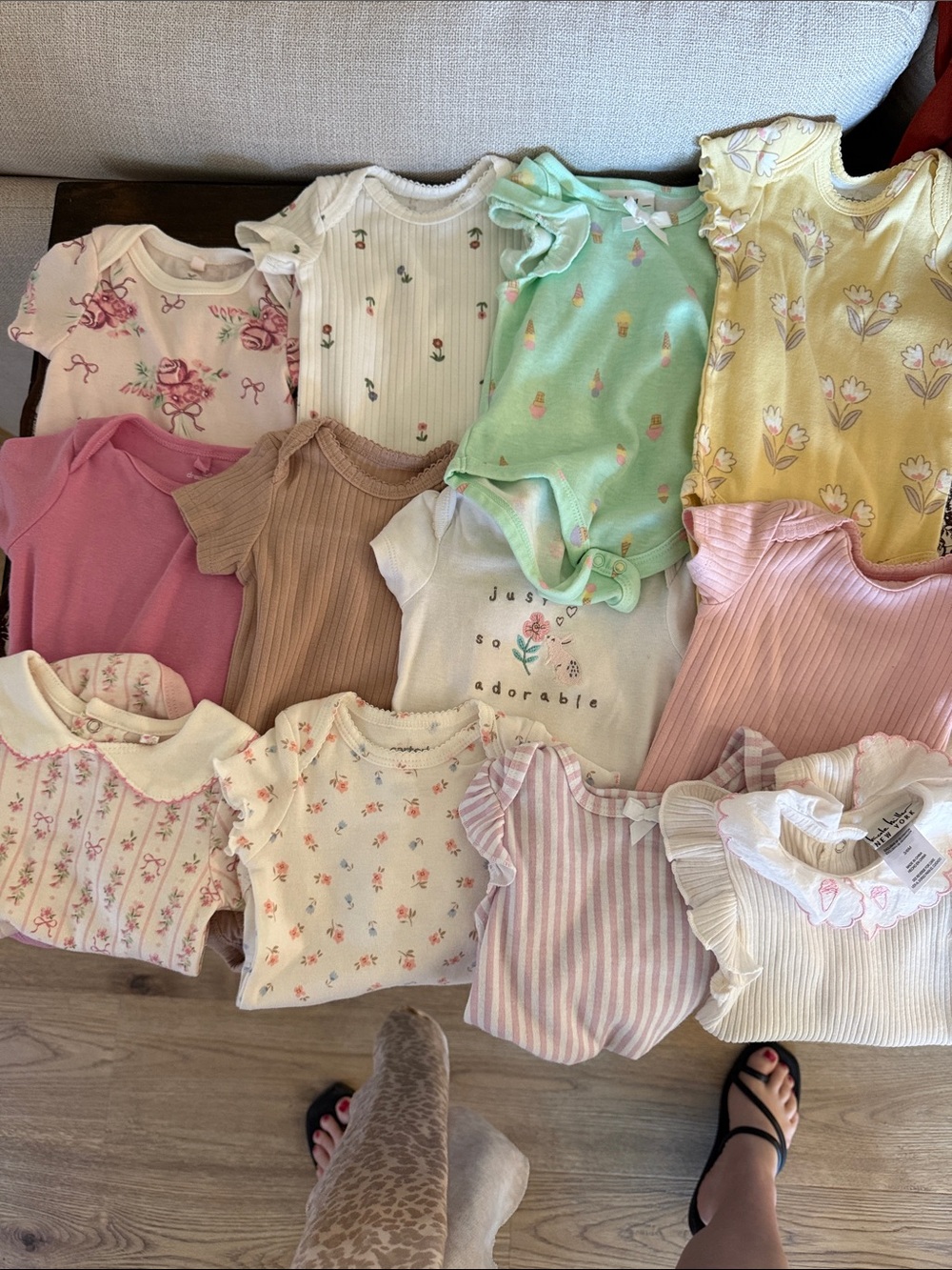 Bundle of 3-6 girl onesies